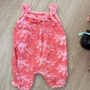 Kickee Pants Coral Romper with Playful Print